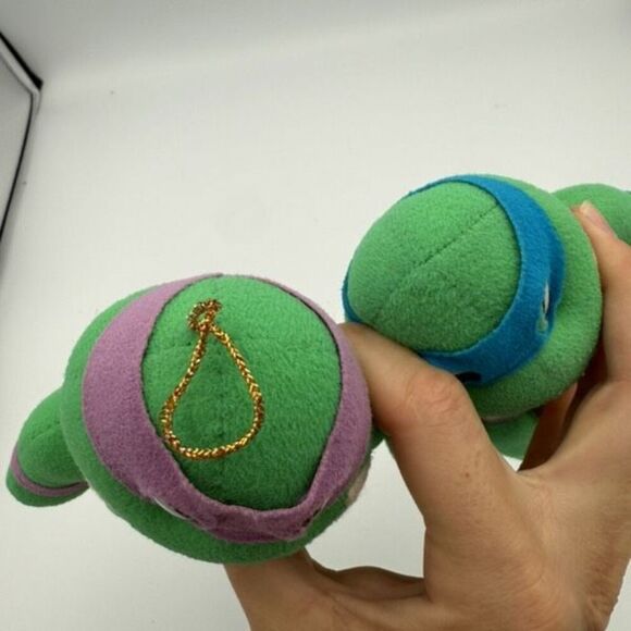 Vintage 1989 TMNT Leonardo Donatello  Plush 8" ACE Novelty Mirage Studios Ninja - Picture 2 of 7